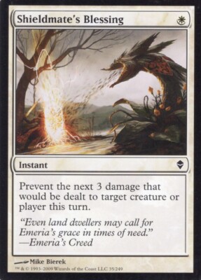 4X SHIELDMATE'S BLESSING 35/249 ZENDIKAR MTG MAGIC NM X4 (yourdeckbuilder)
