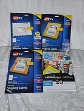 Avery Shipping Labels Lot TrueBlock Technology, 5.5x8.5, 3.5x5, Sticker Pages 🔥