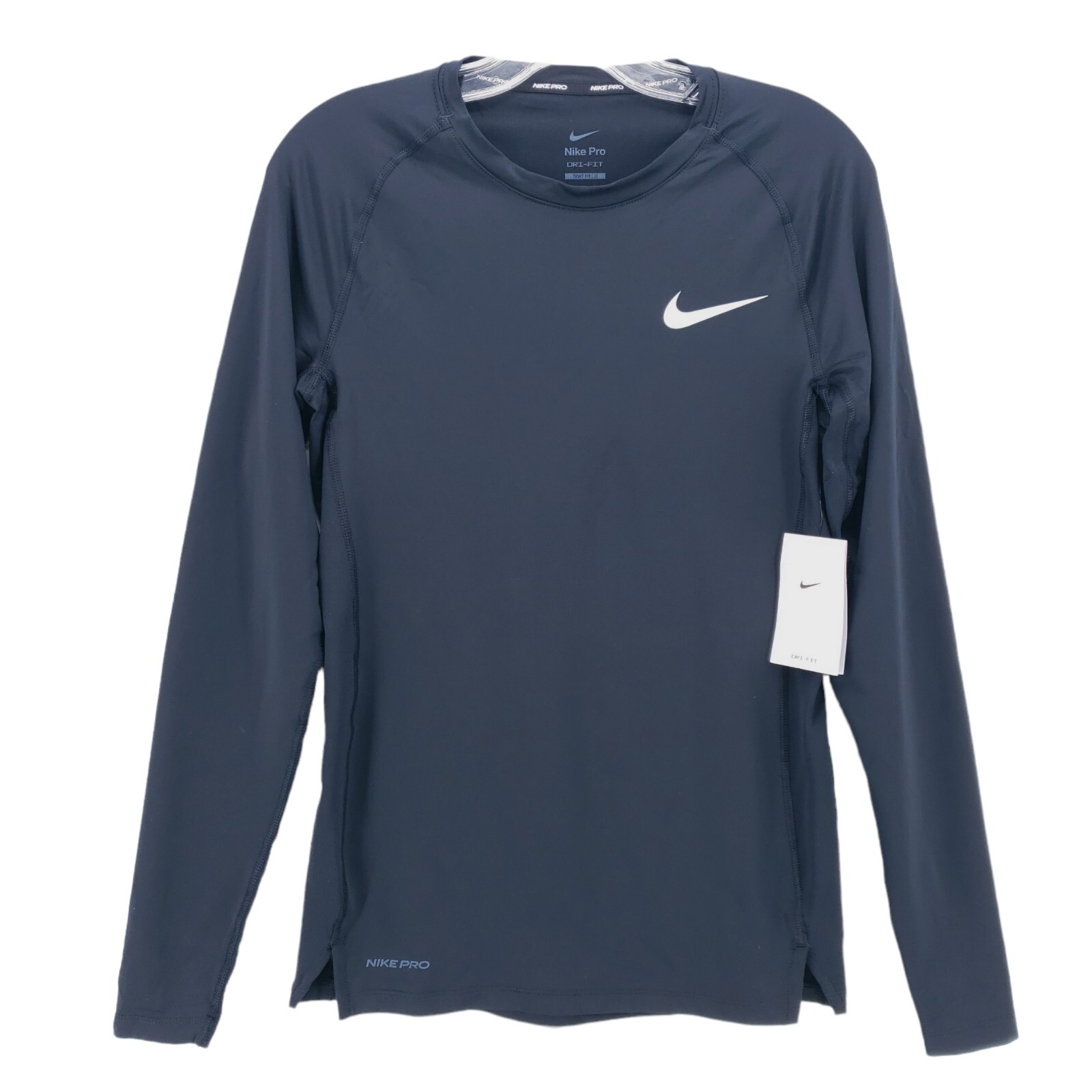 NWT Nike PRO Dri-FIT Black Tight Fit Long Sleeve Training Top Swoosh DN4303-010