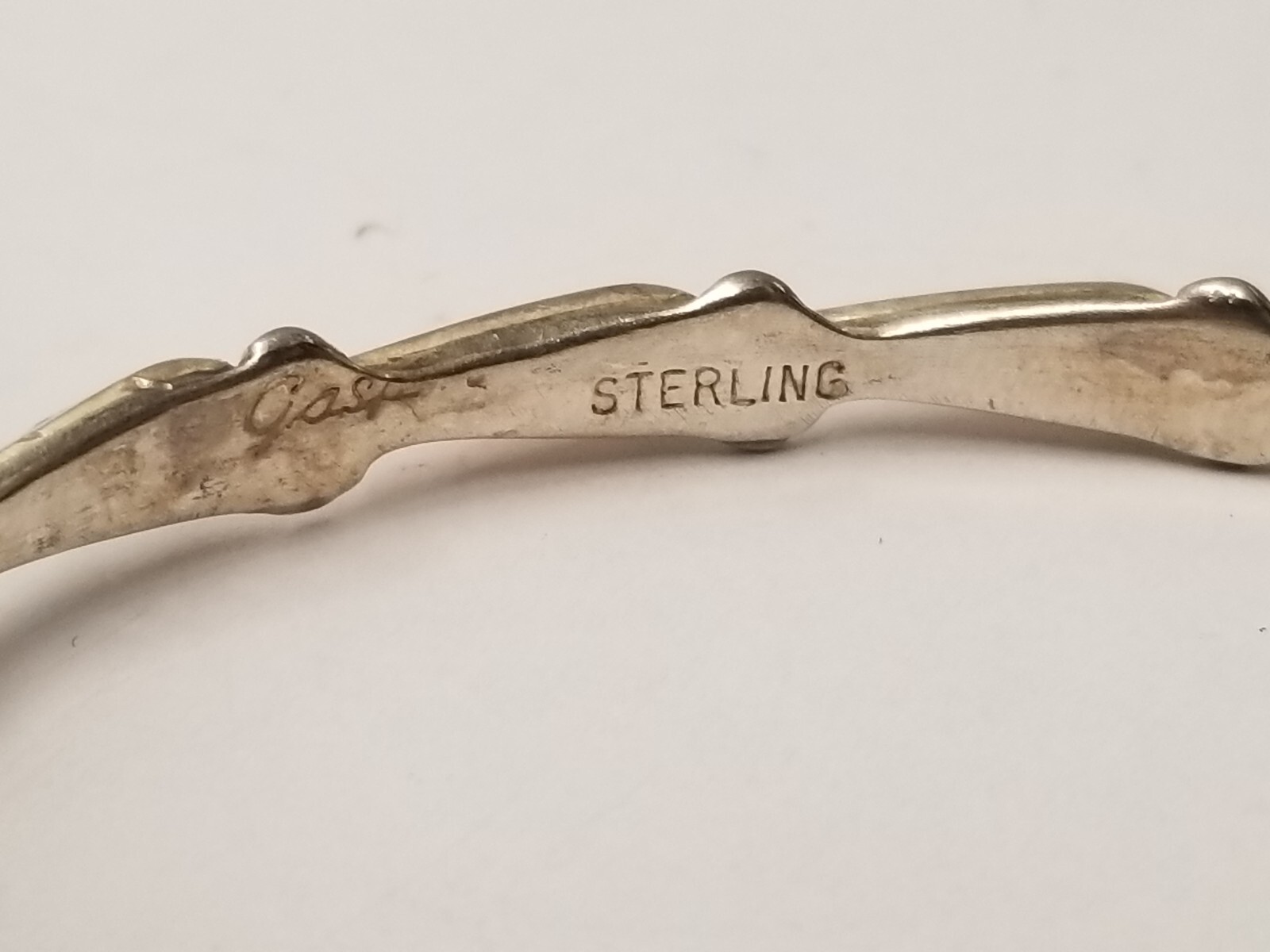 Signed Sterling Silver Multicolor Opal Bangle Bra… - image 5