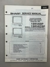 Sharp 19RV69P 19RV629P Original Service Manual Free Shipping