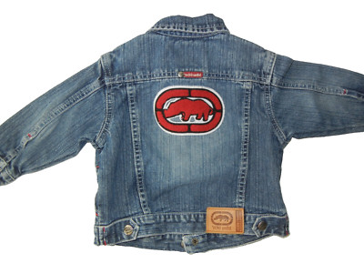 Vtg 00s ECKO UNLTD Blue Jean DENIM JACKET Button-Up Coat Baby Sz 18 MONTHS Boys