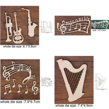 Musical Instrument Metal Cutting Dies Scrapbooking Cut Embossing Cards Stencils