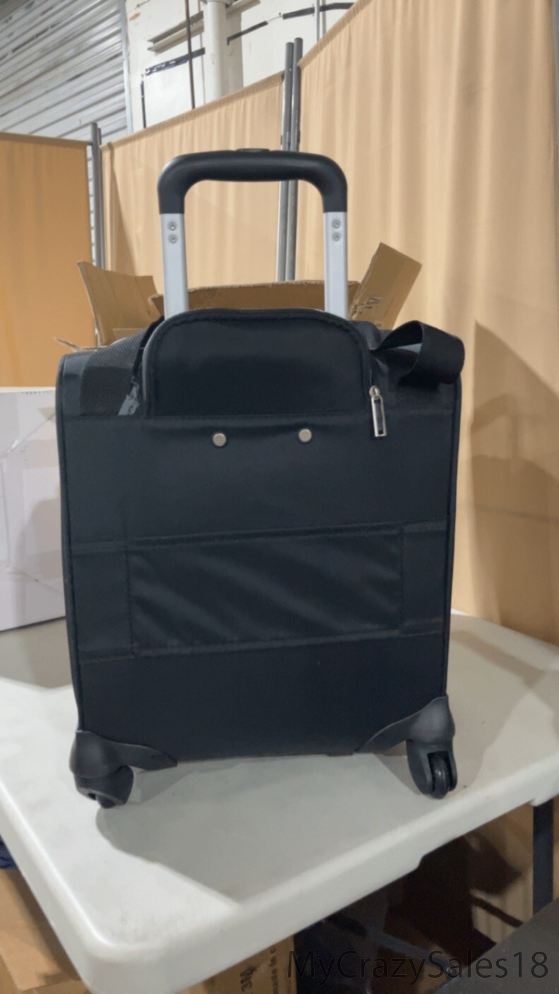 Samsonite Underseat CarryOn Spinner with USB Port, Jet Blac eBay