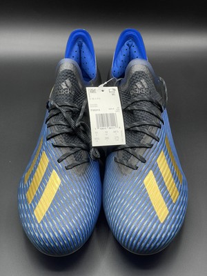 ADIDAS X 19.1 FG Soccer Cleats Mens Size 10.5 Blue Gold Firm Ground F35313  | eBay