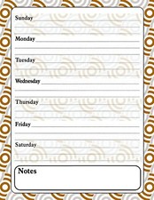 Magnetic Dry Erase Calendar - White Board Planner - 3/07