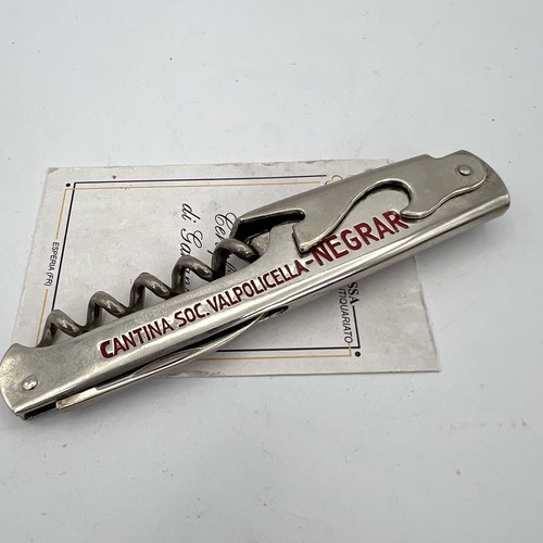 Cavatappi apribottiglie coltellino vintage da collezione Valpolicella Negrar - Imagen 2 de 7