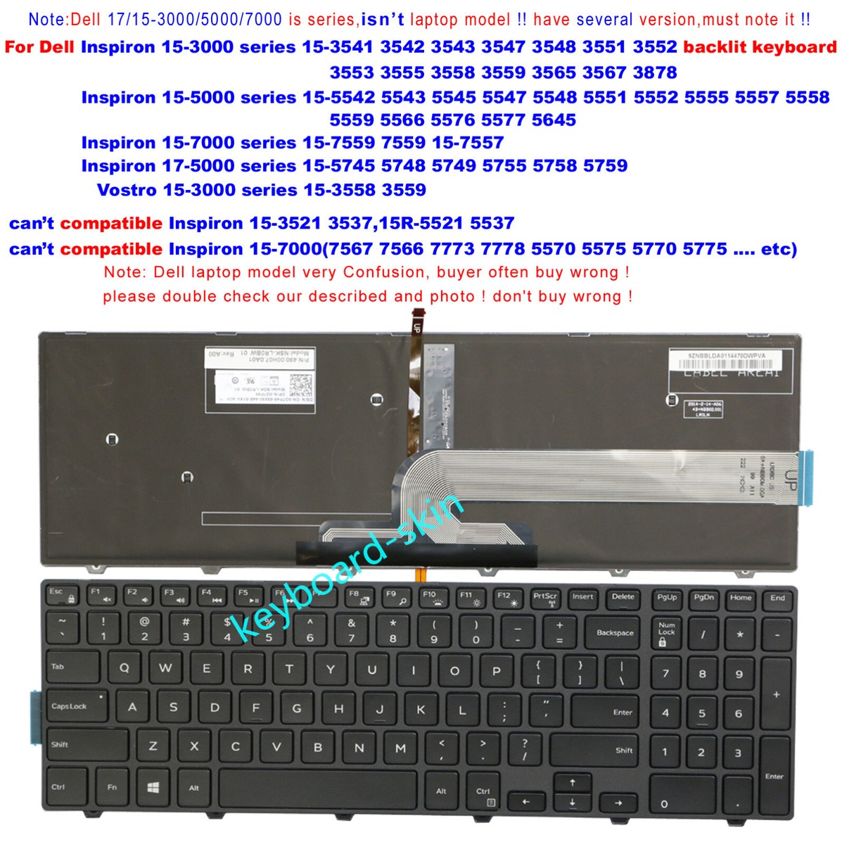 New for Dell Inspiron 15-5000 7557 7559 5745 5748 5749 5755