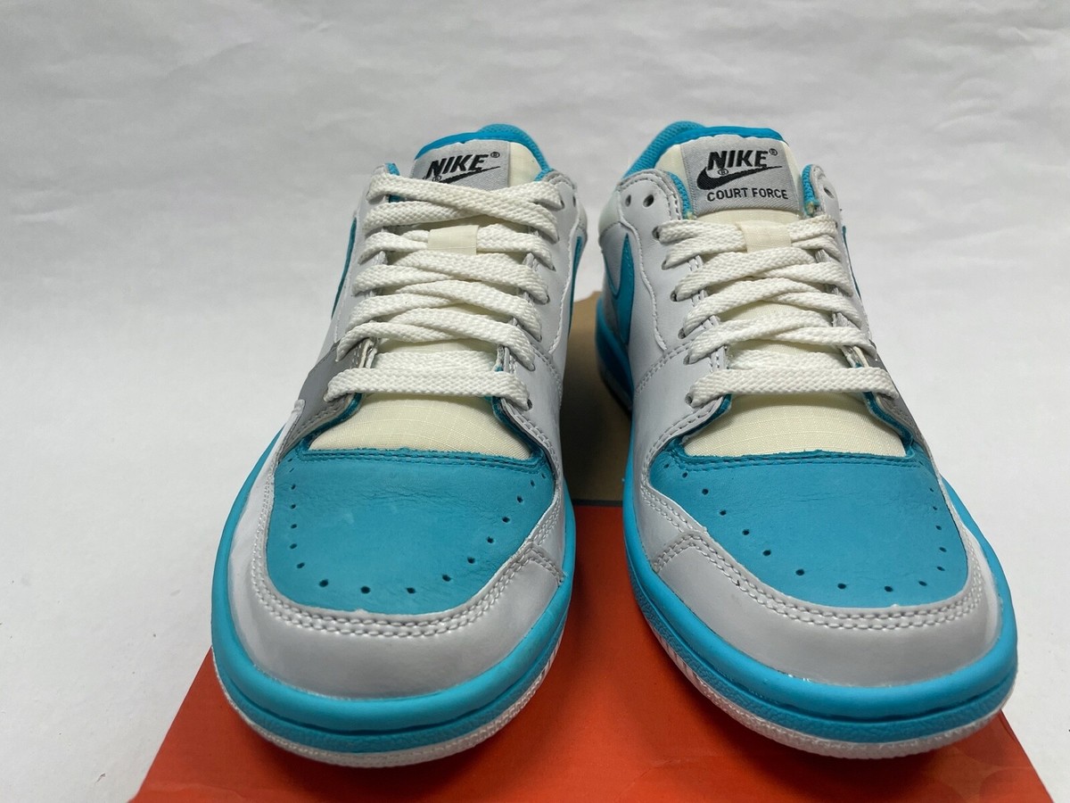 Nike Court Force Low 314209 142 7 Stussy White Chlorine Blue Nike Court Force Low 314209 142 7 Stussy White Chlorine Blue
