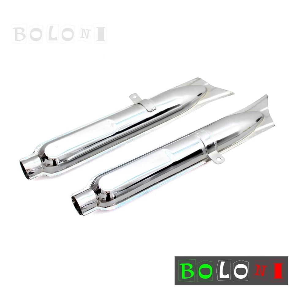 Par de silenciadores de tubos de escape cola de pez para BMW M1 M72 R71 R12 y Dnepr MT12 Foto 4 de 4