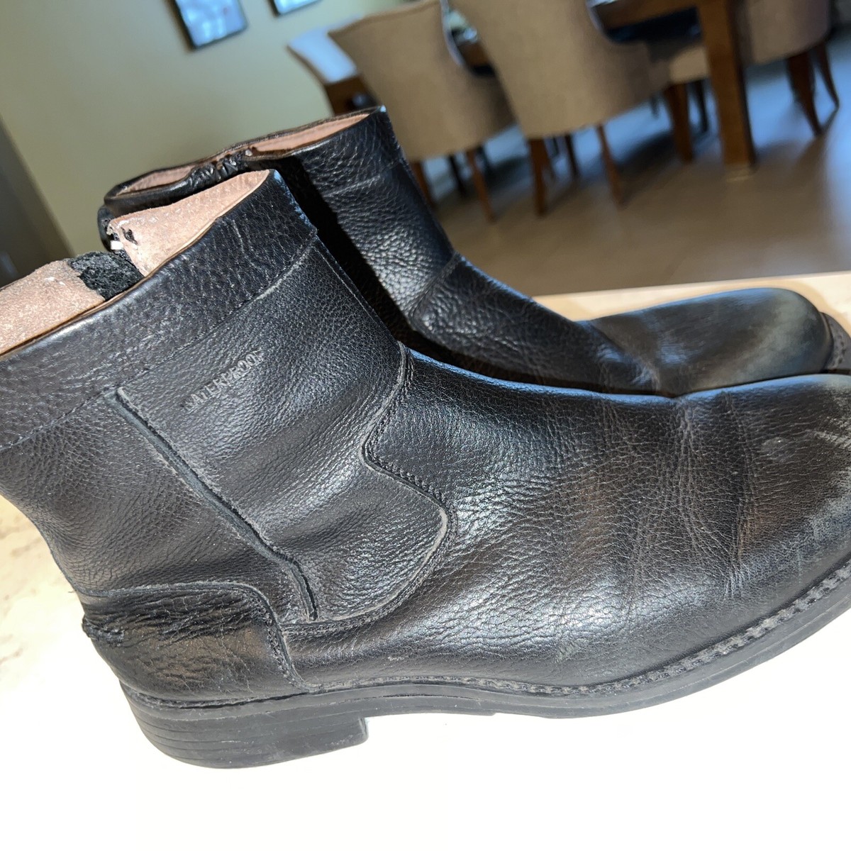 Florsheim Ankle Boots Mens 11M Black Leather Shearling Lined Winter Waterproof Florsheim Black Ankle Boots for Men for Sale | Shop New  main image 2