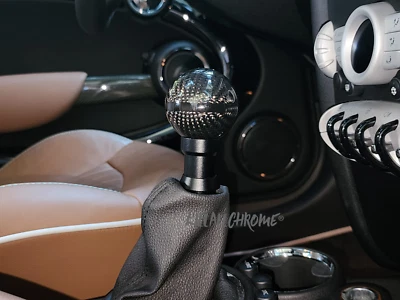 KILLALLCHROME For MINI Real Carbon Fibre Gear Knob MINI One Cooper S R55 R56 R57 R58 No Logo
