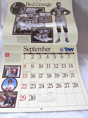 The Official NFL Alumni Limited Edition Youth Of America Week Calendar 1986  D53 | eBay