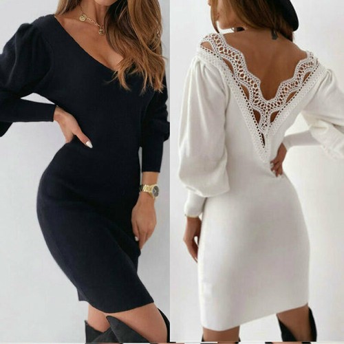 Fiesta Bodycon Vestido sin espalda Tops Vestidos Mini Puente para mujer  sexy elegante señoras | eBay