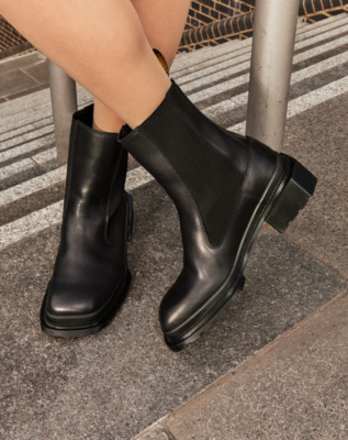 Dr Martens MAYBOLE SQUARE TOE TALL CHELSEA BOOTS MSRP$230