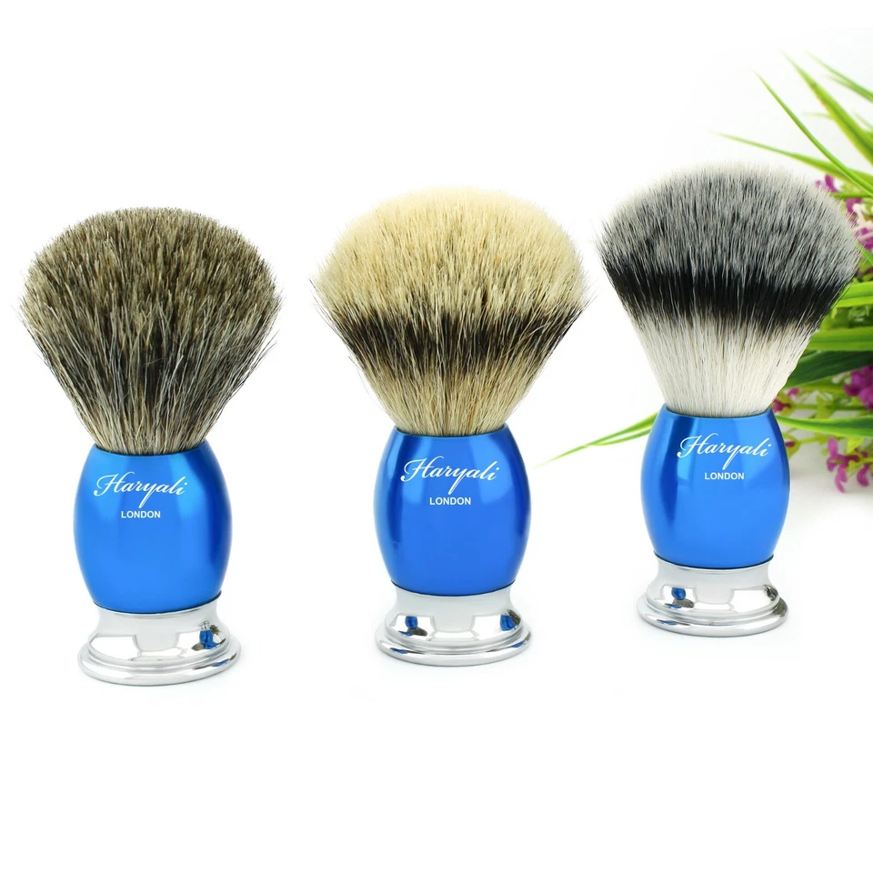 HARYALI LONDON Silberspitze Dachshaar Rasierpinsel - am besten für empfindliche Haut - Geschenk für Männer