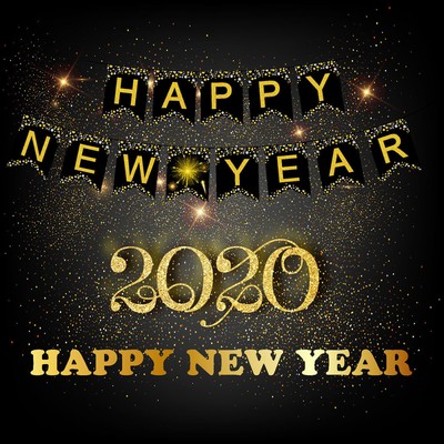 2020 Christmas Happy New Year Banner Photo Booth Props Eve Home