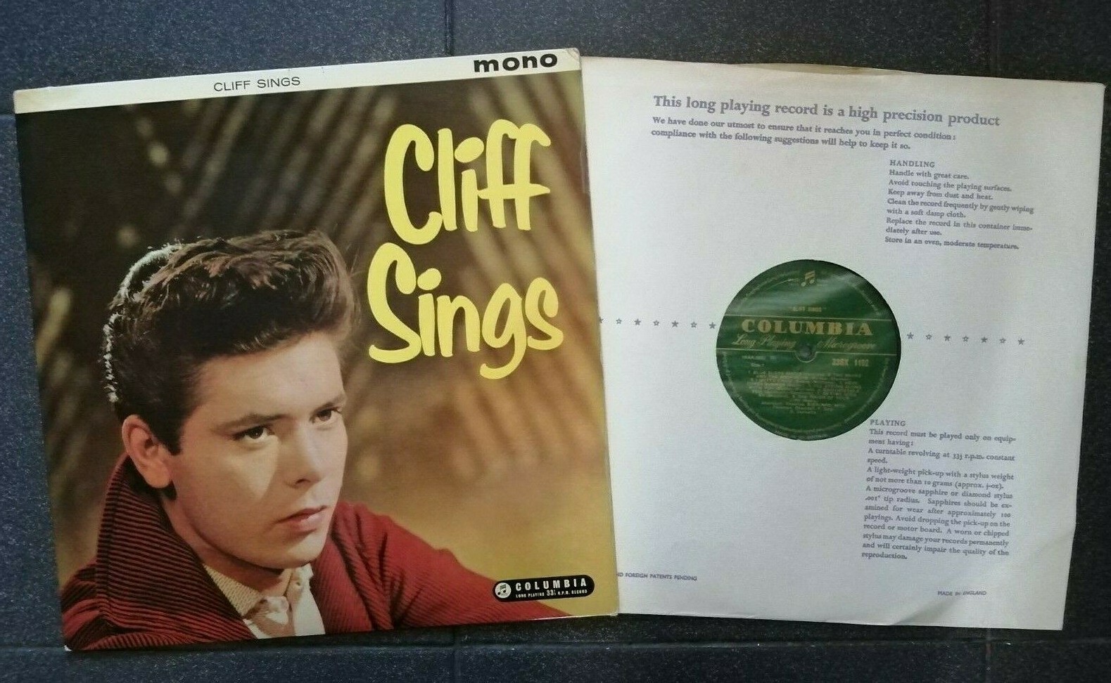 CLIFF RICHARD Cliff Sings LP ORIGINAL UK 1959 FIRST PRESSING Rock n Roll SHADOWS