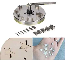 Star Disc Cutter 5mm to 31mm Set of 10 Punches for Jewelry Dies Ewelry Tools
