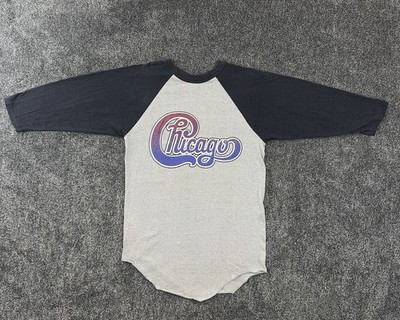 Vtg 1980 Chicago Band Raglan Sportswear L 42-44 Band Photo Fingerprint 50/50