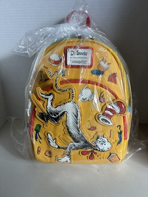 Loungefly Dr. Seuss The Cat In The Hat Falling Icons Mini Backpack New With Tags