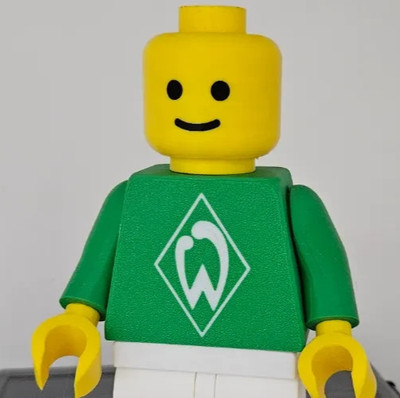 Brick Man Werder Bremen 20cm - 3D gedruckte Bricks Style Figur