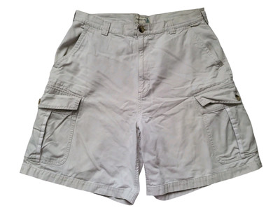 Vtg Fieldmaster Sears Cargo Shorts Mens Beige 34x8.5 Hiking Fishing 90s