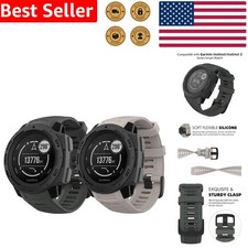 Hypoallergenic Silicone Sports Watch Band for Garmin Instinct - Easy Install