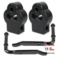 4pcs Exhaust Muffler Rubber Isolator Hanger With Support Bracket - Compatible