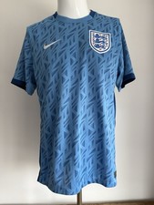 England Nike Lionesses 2023 World Cup National Blue Away Shirt Top Size Large L