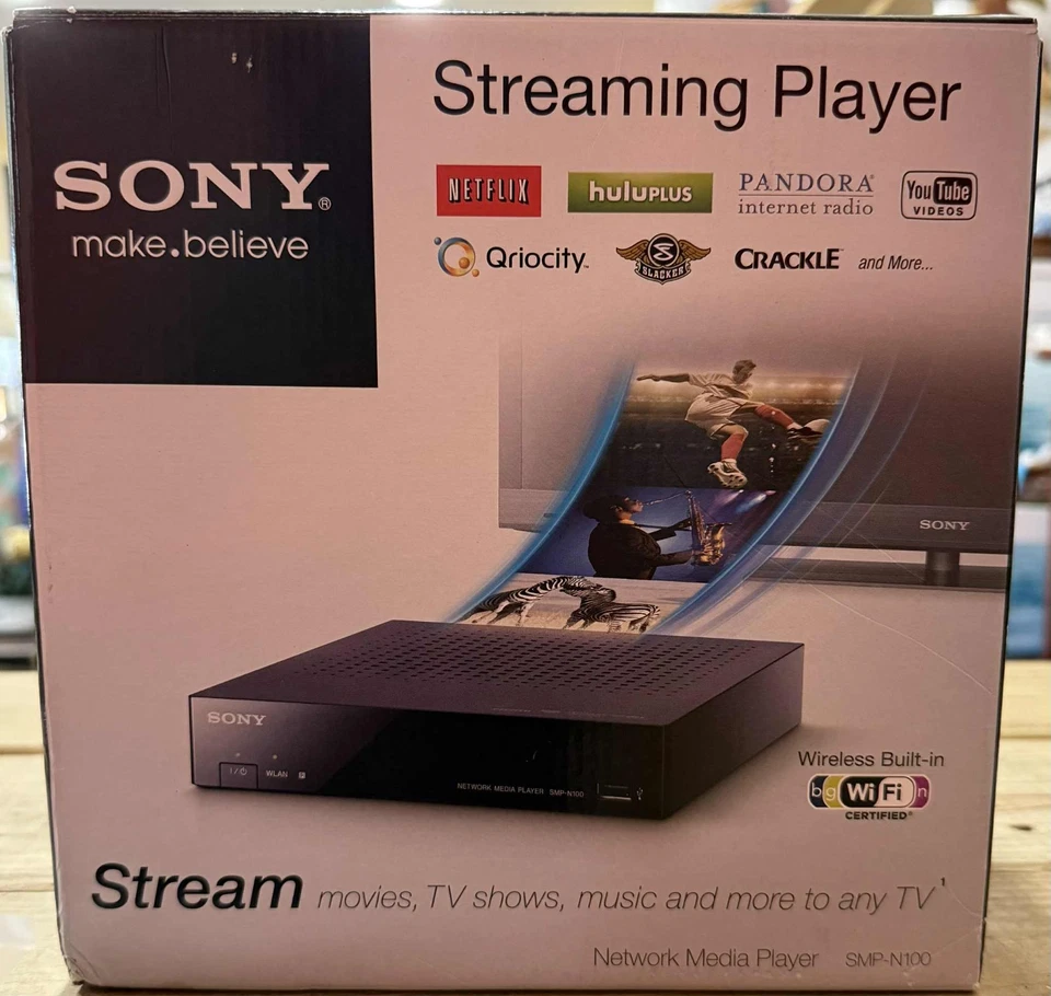 NEW - Sony SMP-N100 Network Media Player Wi-Fi With Remote and Cables - Image 2 of 4