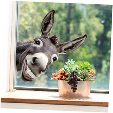 Donkey Crack Car Stickers 4 Stickers, Car Window Clings Decal, 3D The Donkey