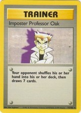 Imposter Professor Oak Rara 073/102 Set Base LP Carta Pokemon Vintage