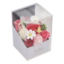 Soap Flower Bouquet Rose & Carnation Gift Box Birthday Valentines Mothers Day