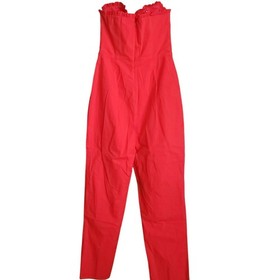 LOVERS + FRIENDS Gino Jumpsuit Red Strapless Corset Small Revolve NWT $238