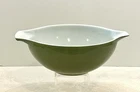 Vtg Pyrex #444 Verde Avocado Green Cinderella Nesting Mixing Bowl 4 Qt USA