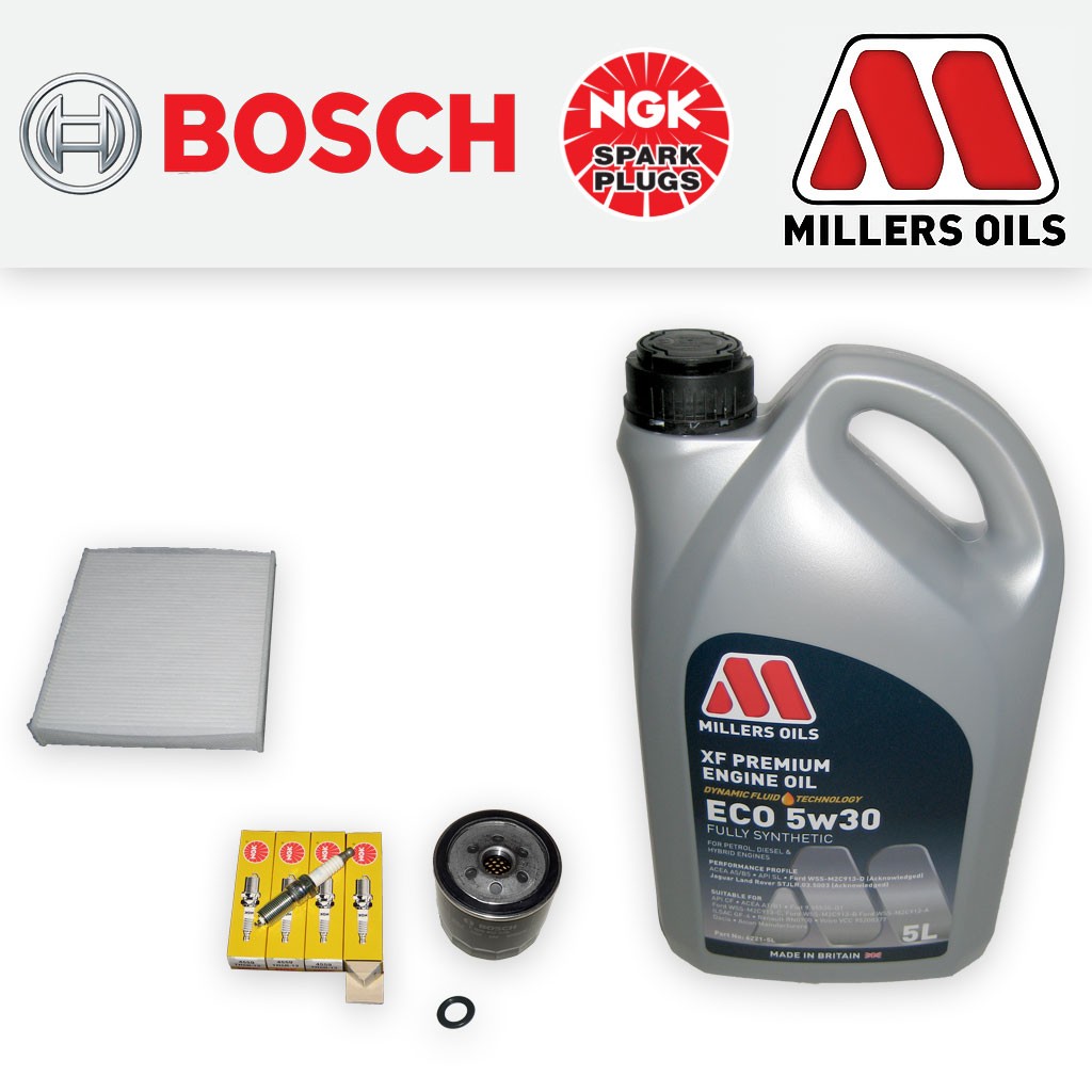 SERVICE KIT for VOLVO C30 1.6 OIL CABIN FILTERS PLUGS +ECO OIL (2006-2012)