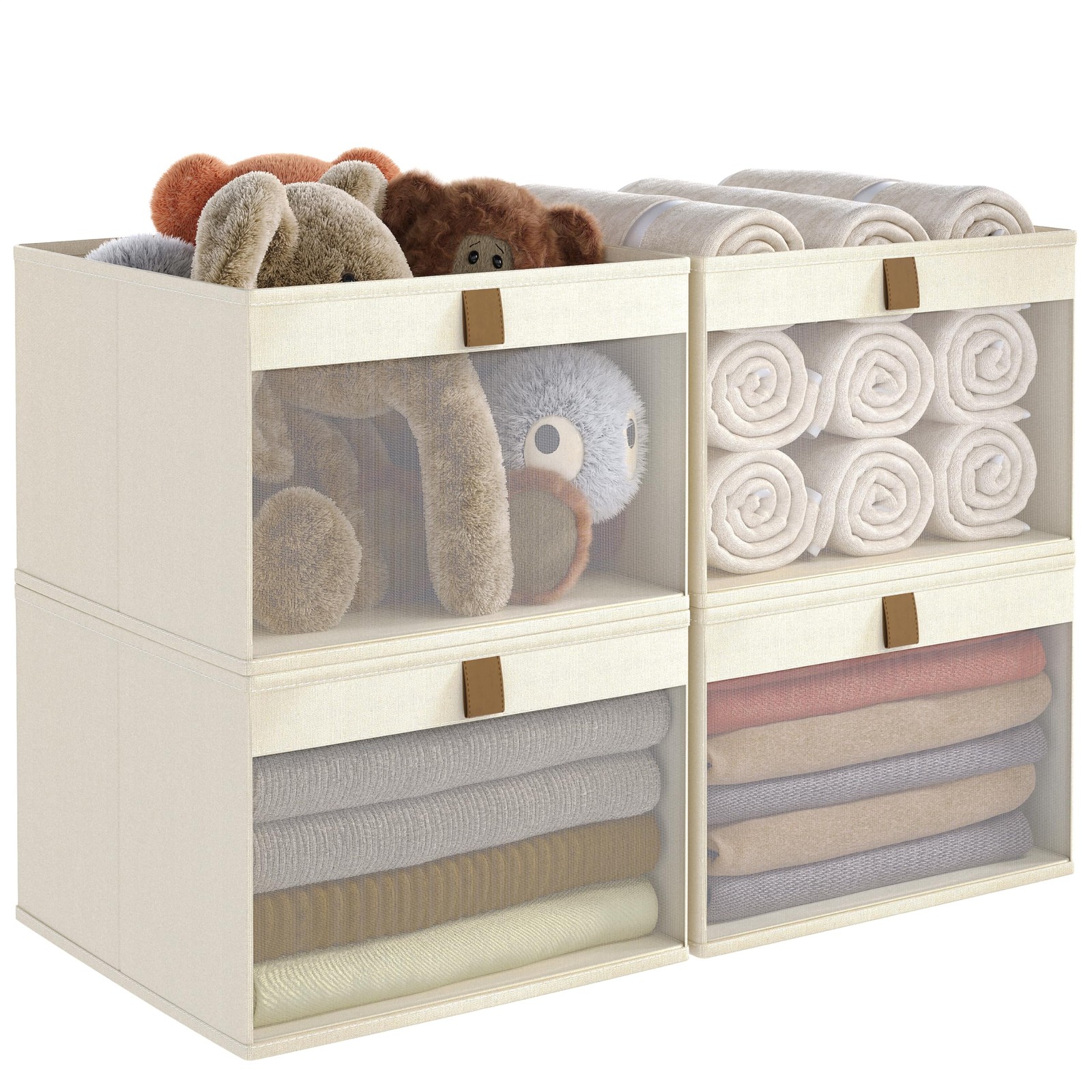 Clear Window Storage Bins - Linen & Closet Organizers for Neat Spaces-image