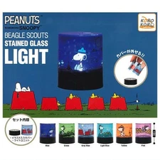 Peanuts Snoopy Beagle Scouts Stained Glass Light IP4 2-Inch Collectible Toy
