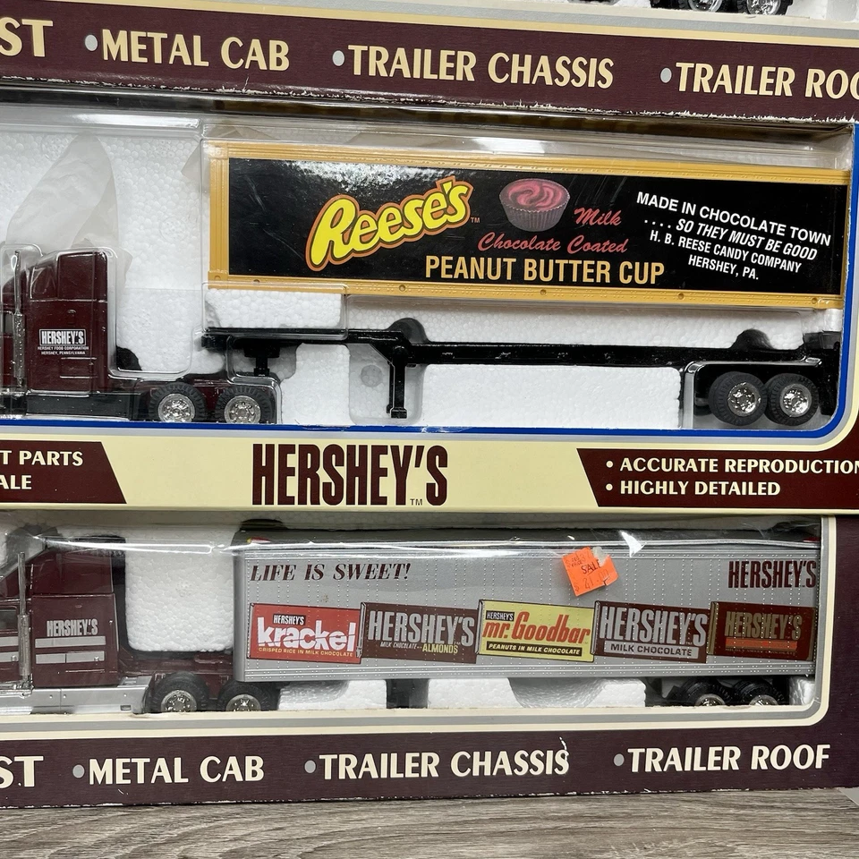 Lot 4 K-Line Electric Train Die-cast 1:48 Hersheys Chocolate Reeses Truck Hauler - Image 4 of 4