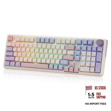 K768 PRO Wireless 100-Key Gasket Gaming Keyboard, Knob + 8000mAh - Lilac Land