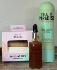 Isle Of Paradise Bundle: Self Tanning Butter, Tan-Luxe Drops, Shape & Glow Brush
