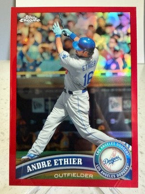 2011 Topps Chrome 'Red Refractor' Andre Ethier #4 serial'd 09/25 2-Time AS