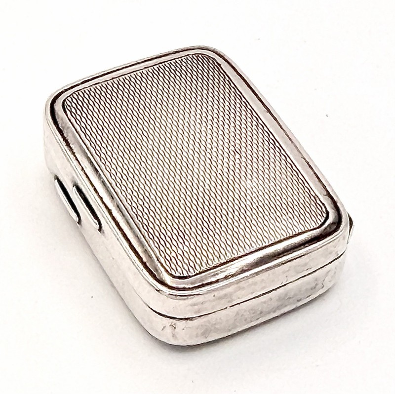 ANTIQUE ART DECO SILVER/835S PILL SNUFF BOX VESTA CASE SAFE LUTZ & WEISS/GERMANY