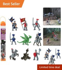 Epic Fantasy Adventure: 10 Knights & Dragons Toy Figures Set for Kids Ages 3+