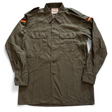 Vintage 1988 Deutsche Armee Jeans Express 80er Jahre Button Up Hemdjacke XL