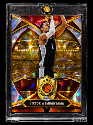 VICTOR WEMBANYAMA GOLD REFRACTOR CHROME HOLO Topps Prizm Spurs GOAT