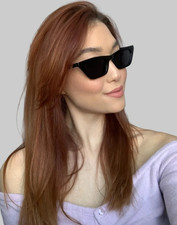 Cat Eye Women's Sunglasses Fashionista Black Elegant Look III