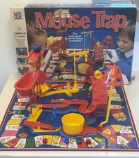Vintage 1986 MOUSE TRAP Board Game + Inlay “No cheese” Version Fully Working MB