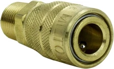 Milton S-719 3/8" MNPT M Style Coupler 1 Count (Pack of 1), Gold 